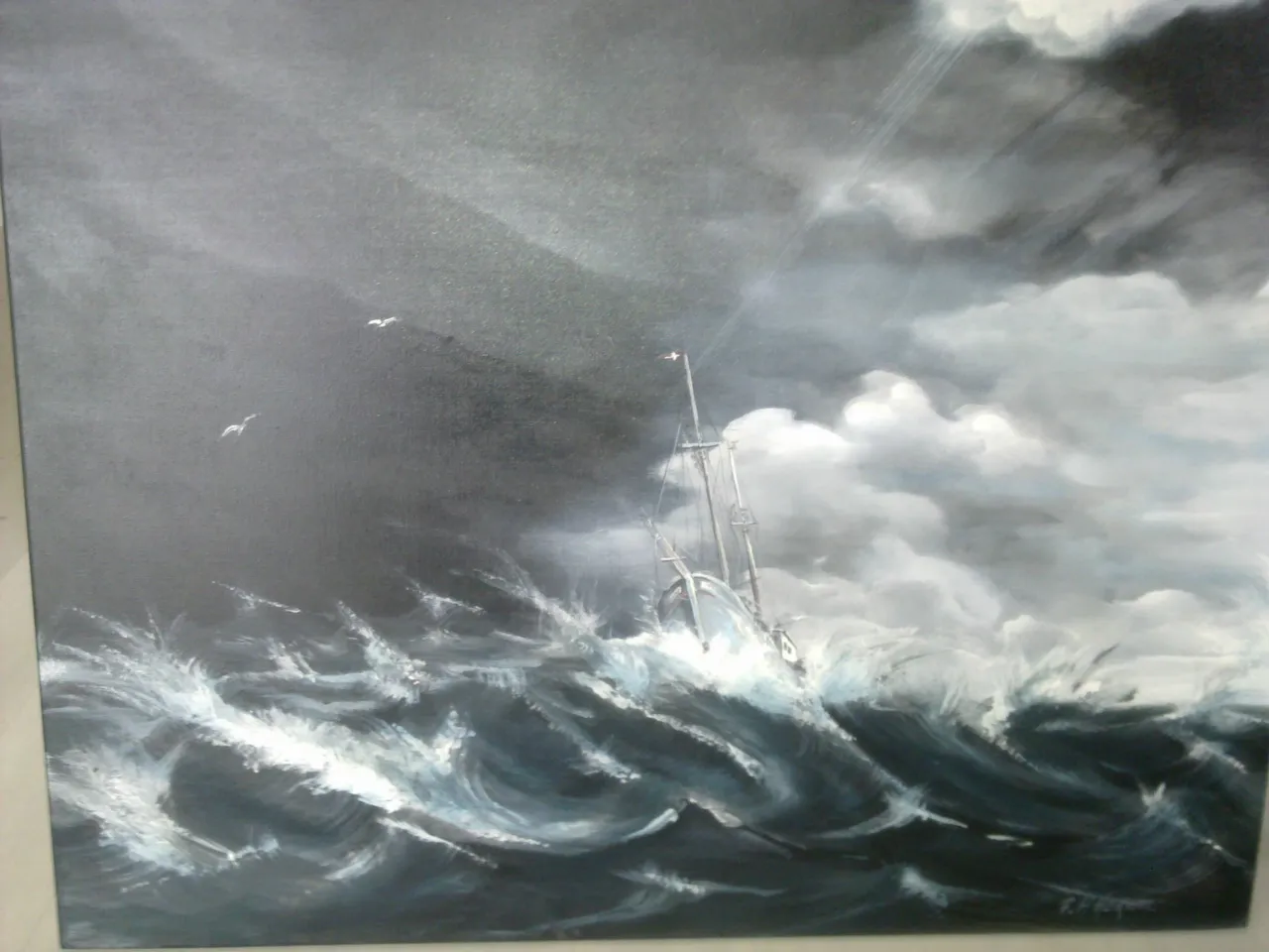 Maleri nr 4 70 cm X 90 cm